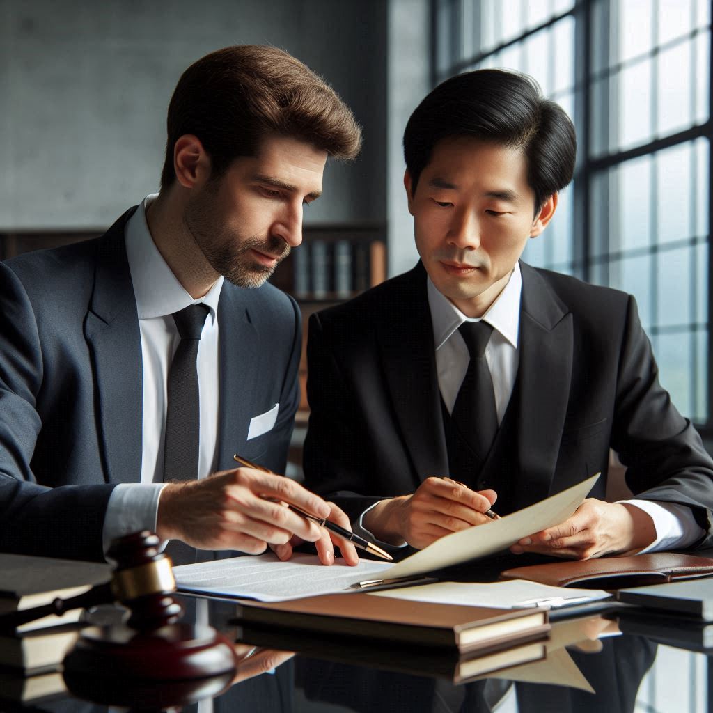 Professionals reviewing documents